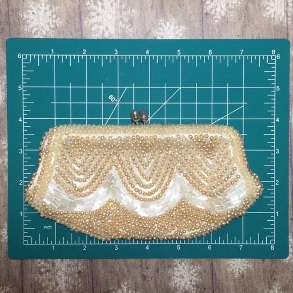 Vintage Beaded Clutch Evening Bag La Regale Mid Century Glam